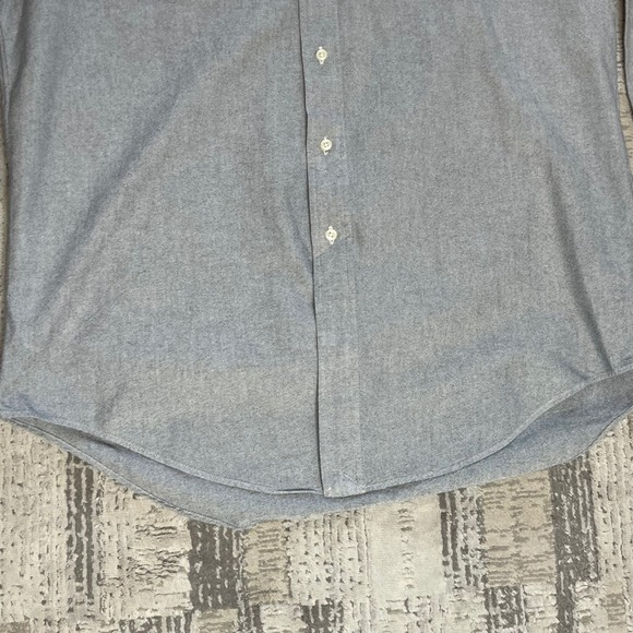 Ralph Lauren Yarmouth Oxford Button Down Shirt Men Gray Long Sleeve 16 34/35 - Picture 4 of 11